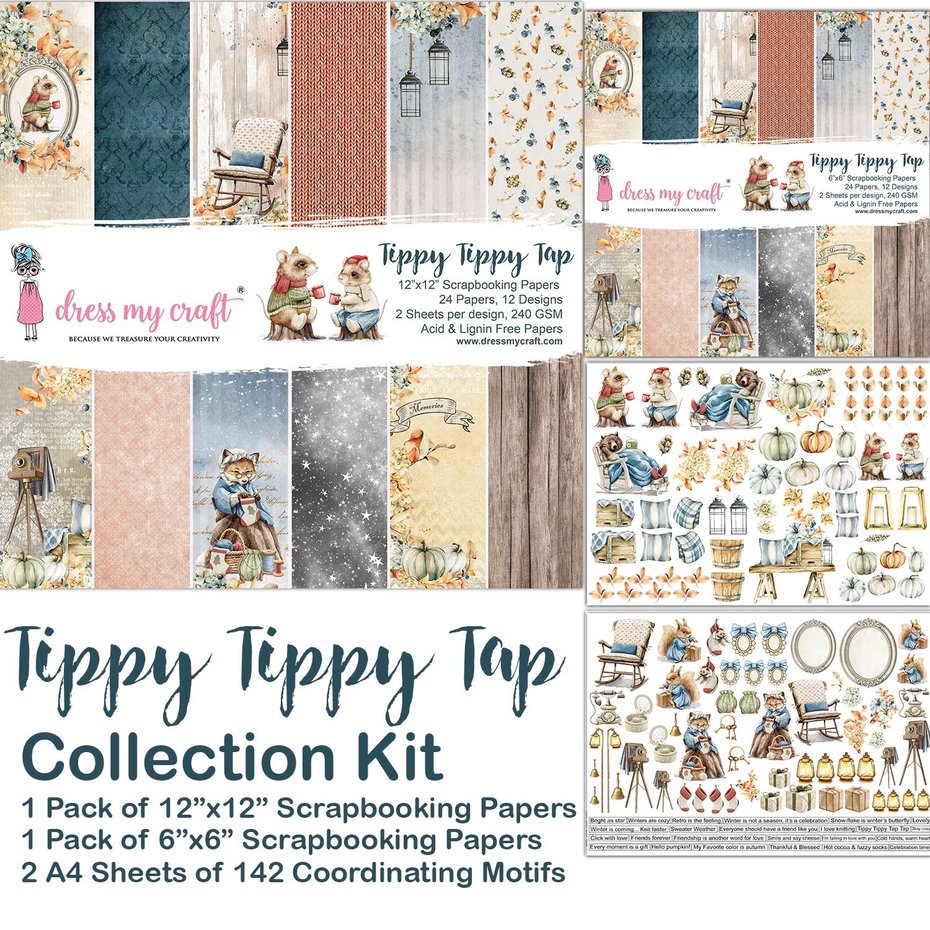 Dress my craft - Tippy Tippy Tap Collection Kit - Scrappegarasjen AS