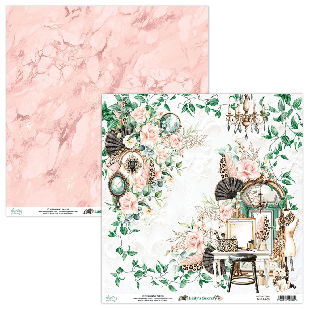 Lady's Secret 8x8 Inch Scrapbooking Paper Pad - Scrappegarasjen AS